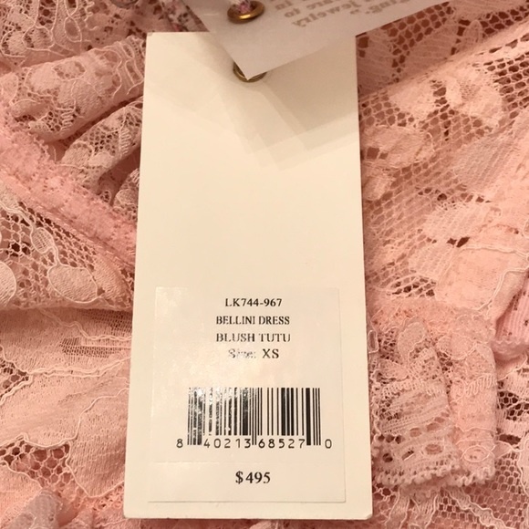 LoveShackFancy Bellini wool blend knit ribbed Pink long sleeve mini Dress Sz.XS. - Picture 13 of 16